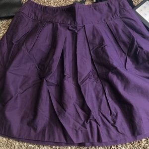 Purple pleated skirt